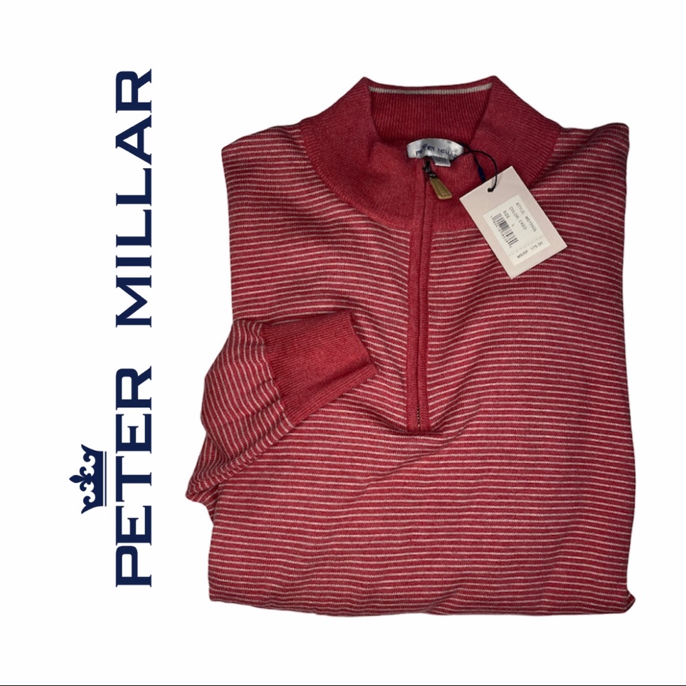 NWT PETER MILLAR CROWN SOFT STRIPED PULLOVER